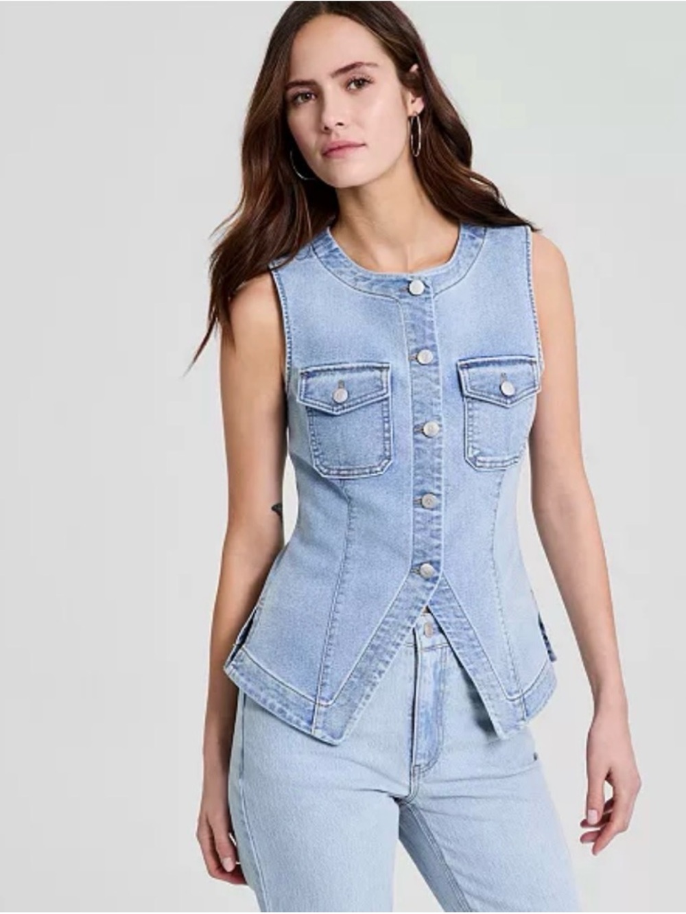 NWT sold out And Now This Macy exclusive denim vest size M retail $46.50